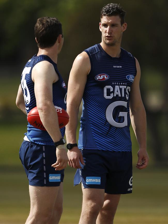 And the pair reunited during pre-season training with Geelong.