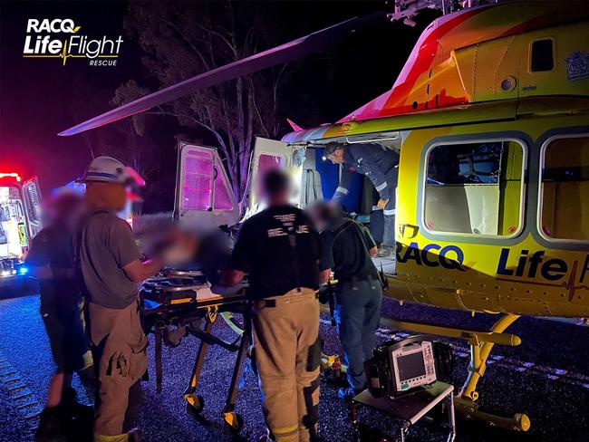 Man flown to hospital after serious Burnett Hwy crash