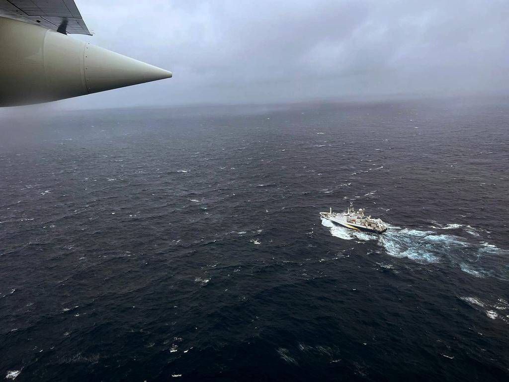 A ‘debris field’ has been found within the search area for the missing Titanic sub. Picture: US Coast Guard via Getty Images