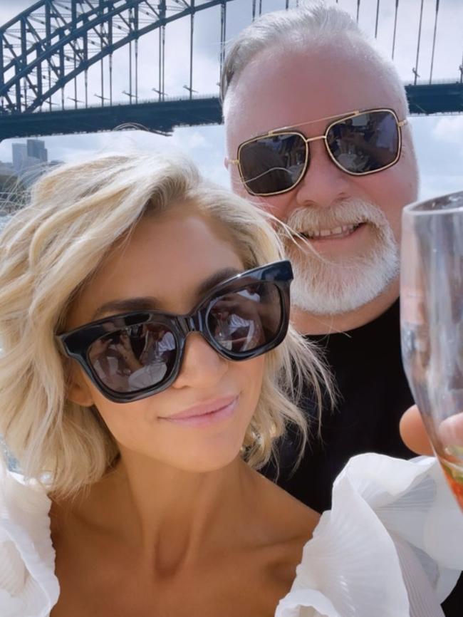 Kyle Sandilands and Tegan Kynaston celebrated the launch of their “baby” Nueva Prosecco on Sydney Harbour last week.