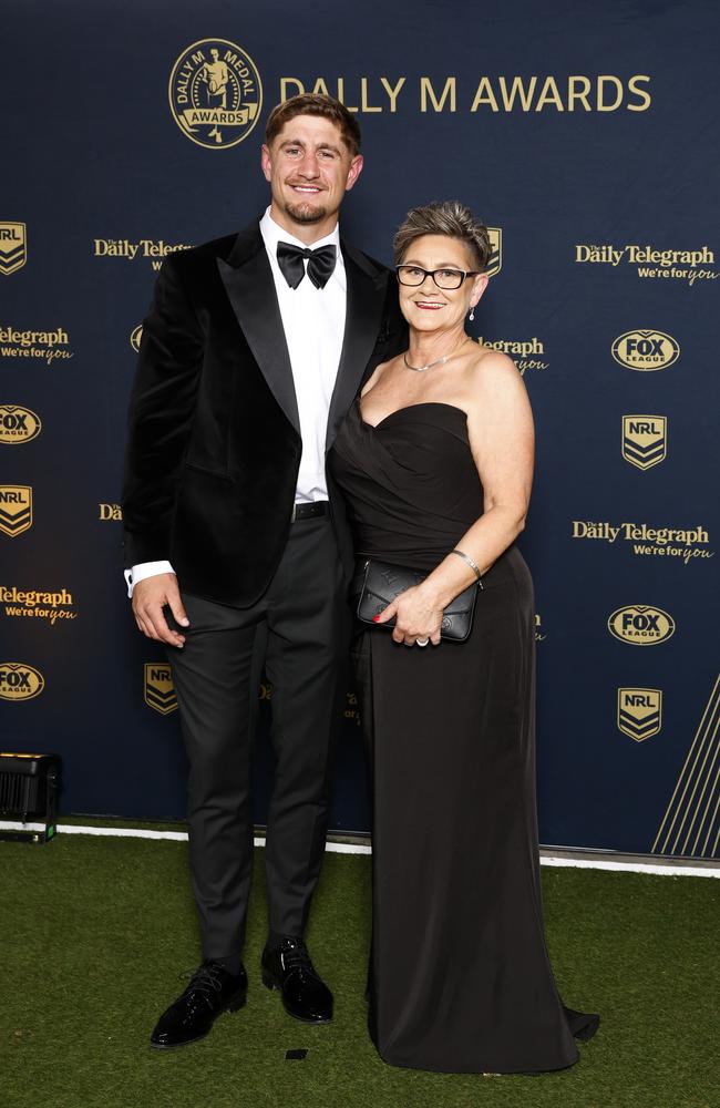 Zac Lomax and his mum. Picture: Jonathan Ng