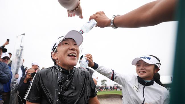 Jiyai Shin (left) won last year’s Australian Open at Kingston Heath Golf Club. (Photo by Morgan Hancock/Getty Images)