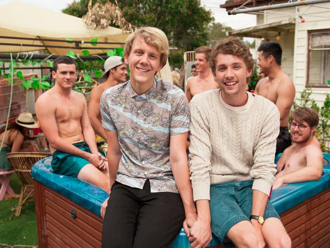 Josh Thomas (left) and Keegan Joyce (as Arnold) in Please Like Me. Thomas says he’s been shocked at how well the series was embraced.