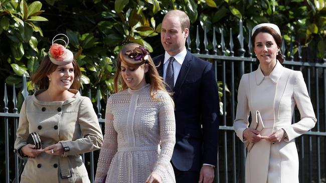 Princess Eugenie, Princess Beatrice, Prince William, Duke of Cambridge and Catherine, Duchess of Cambridge pictured a few years back. Picture: Peter Nicholls/WPA Pool/Getty Images