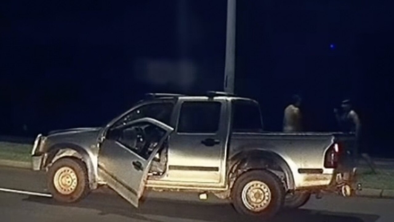 Two men were captured in a bizarre late-night street fight. Picture: Dash Cam Owners Australia