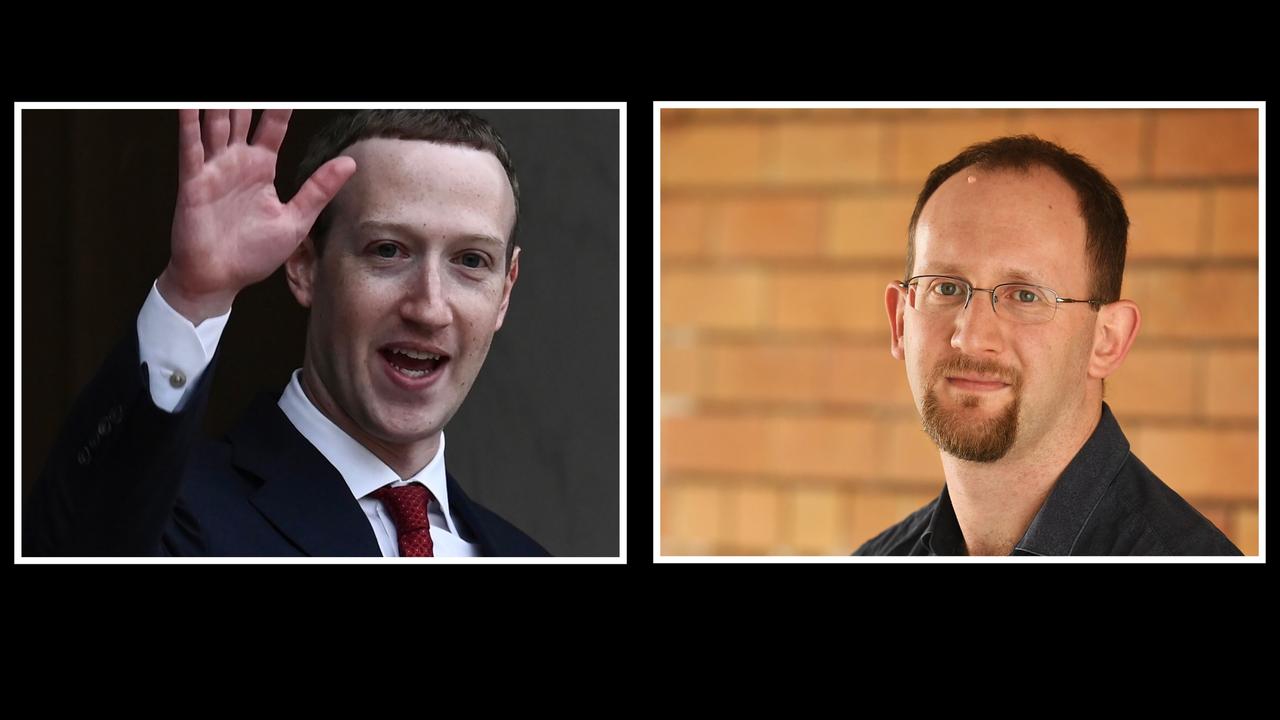 Facebook founder Mark Zuckerberg, Gympie Times journalist Scott Kovacevic