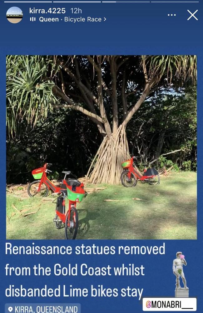 Kirra resident shares photo of removed renaissance statue in Kirra