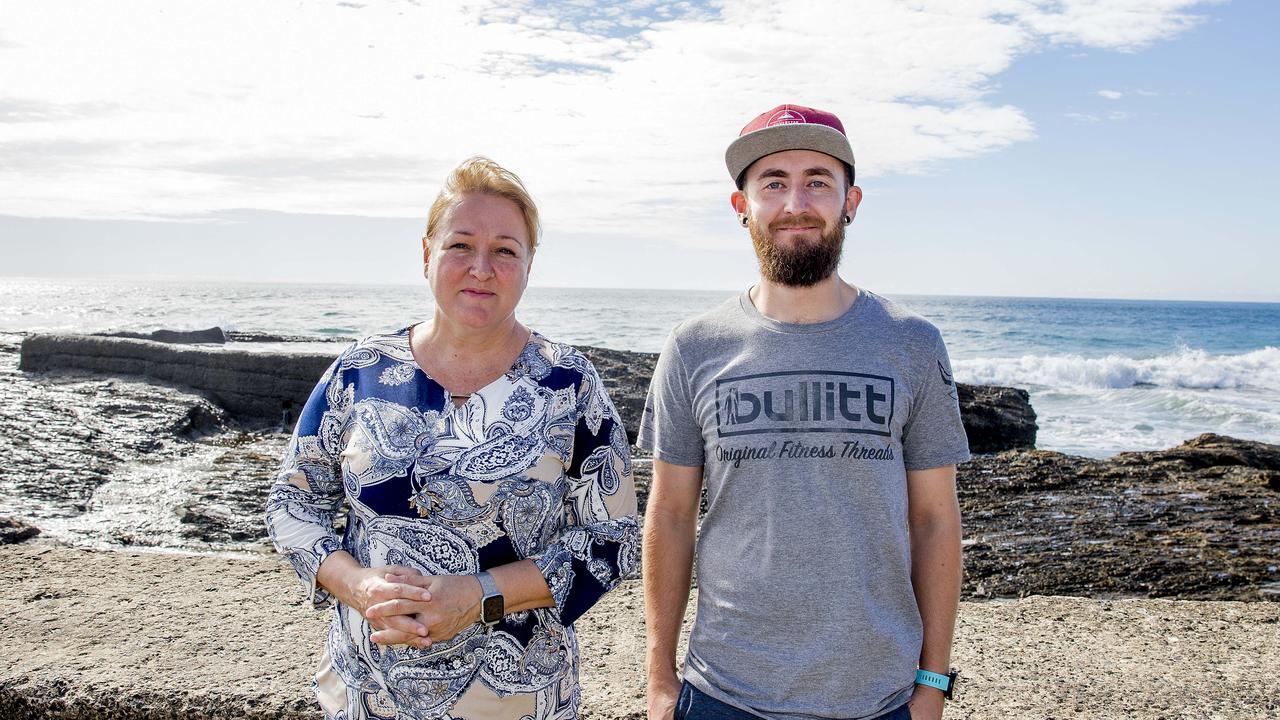 Annemarie and Drew at Snapper Rocks. Picture: Jerad Williams