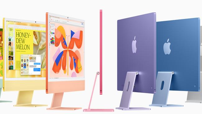 Apple's new range of iMacs come in new colours.