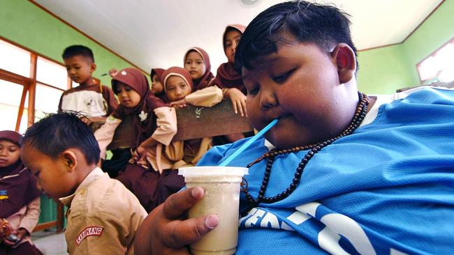 Permana eats healthily, walks for six minutes every few hours, does weightlifting and swims. Picture: Caters