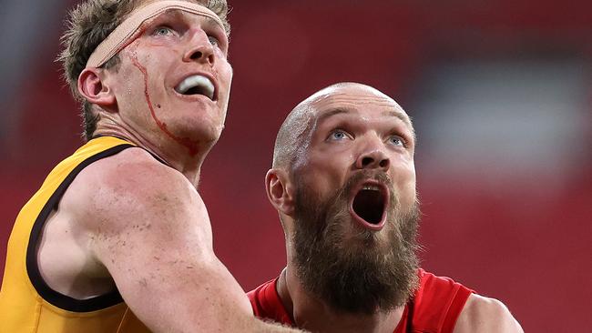 Max Gawn and Melbourne’s seasons are on the way up, but the Hawks are in free fall.