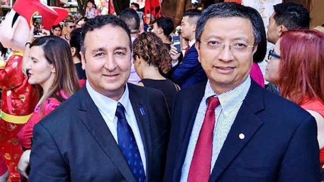 John Zhang (R) has been implicated in the raids targeting Labor MP Shaoquett Moselmane (L).