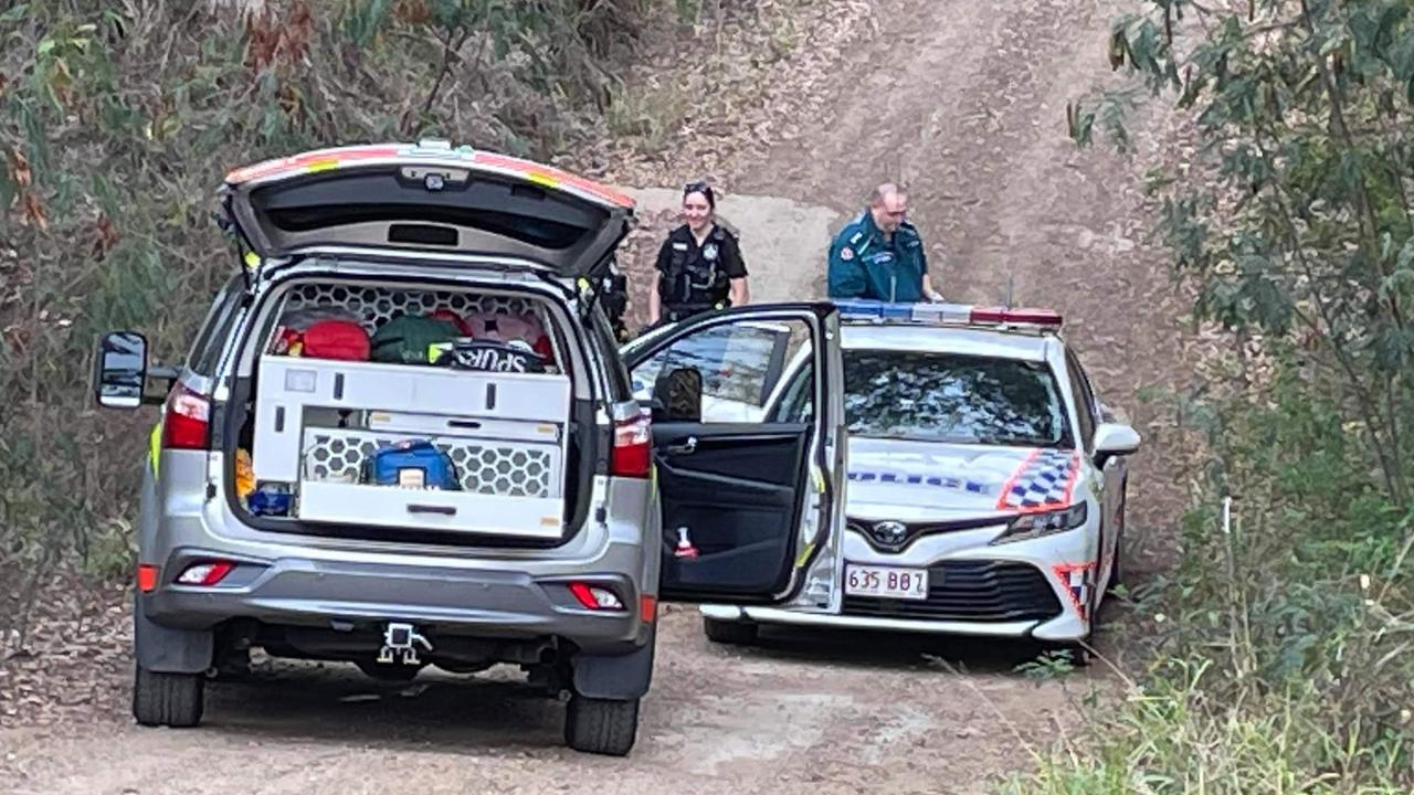 Police on J Pierce Road in Bouldercombe.