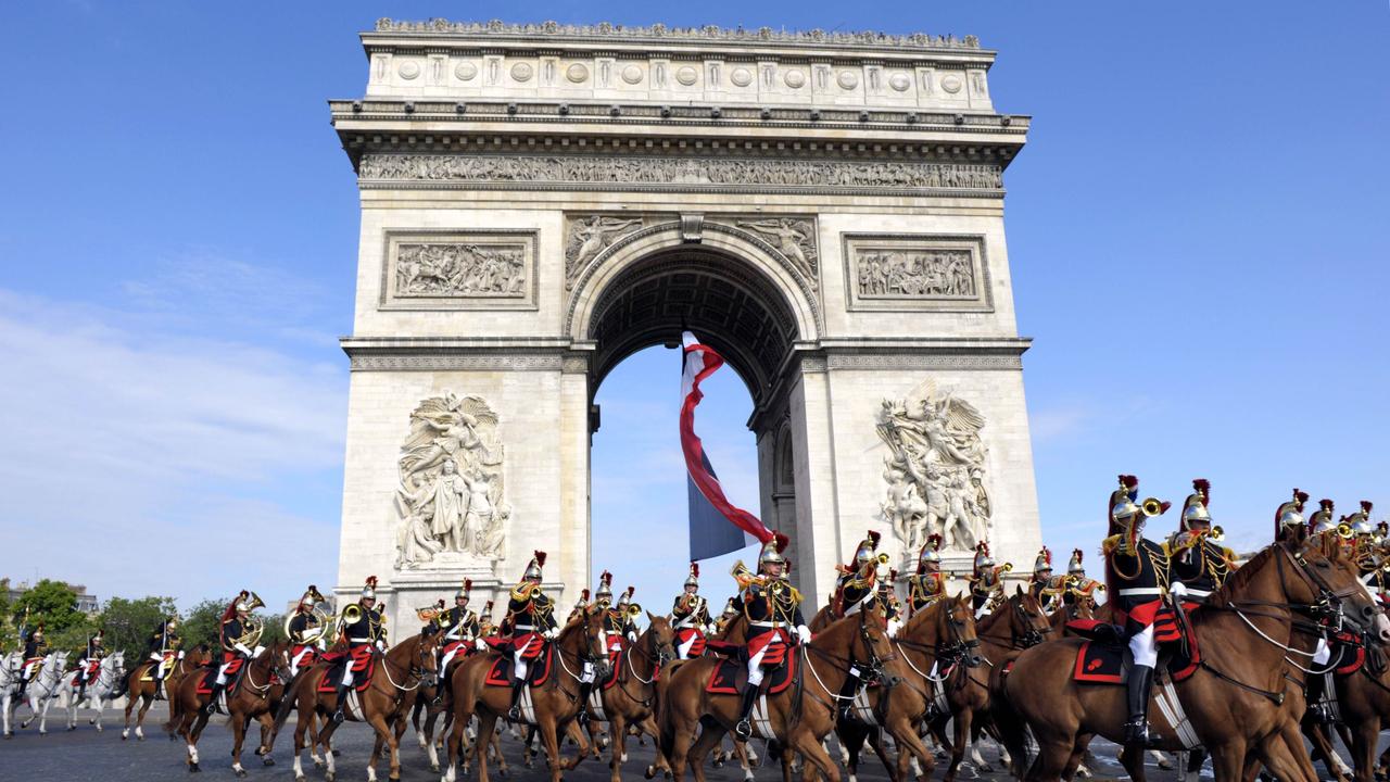 The Arc De Triomphe And Champs Elysees Tote Bag