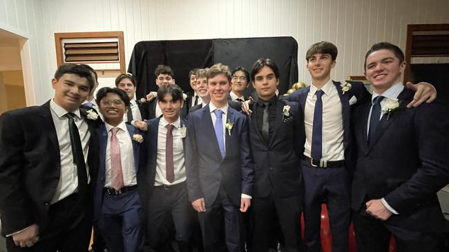 Terrace Year 12 students ready for the St Joseph's College, Gregory Terrace, Formal on Saturday, May 14 at Brisbane City Hall.