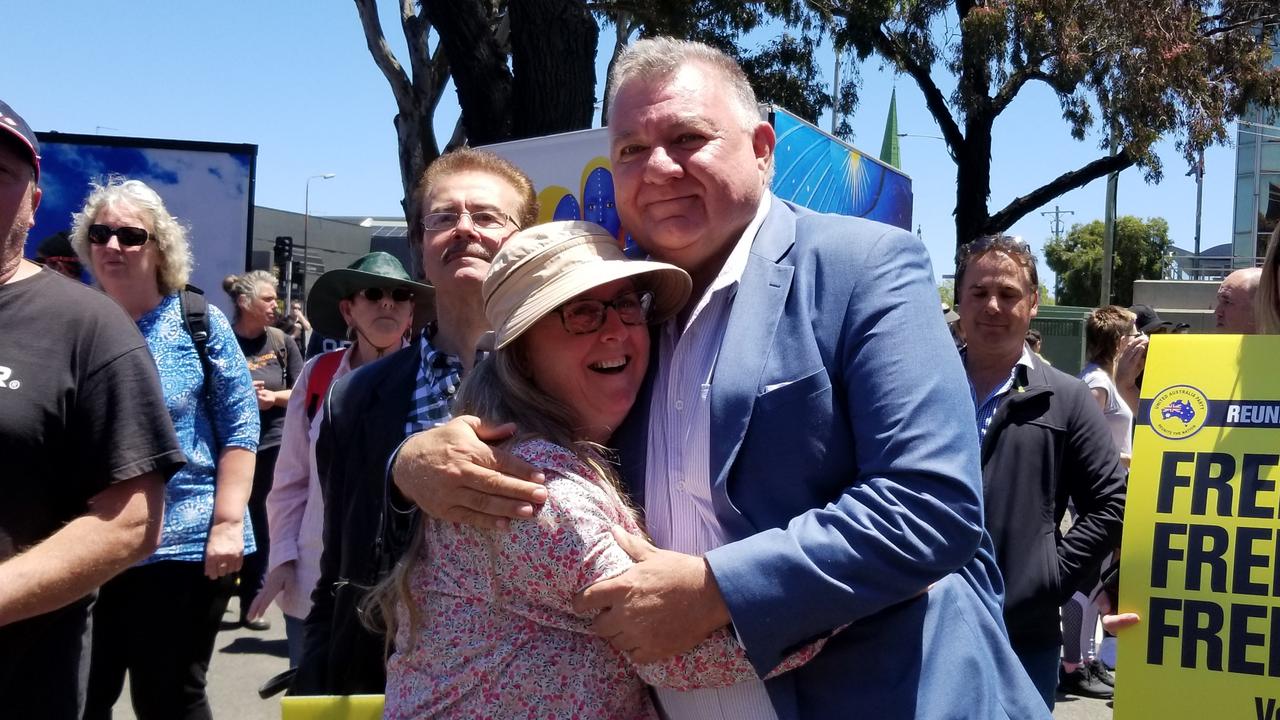 MP Craig Kelly appeared at the protest in Ballarat. Picture: Supplied