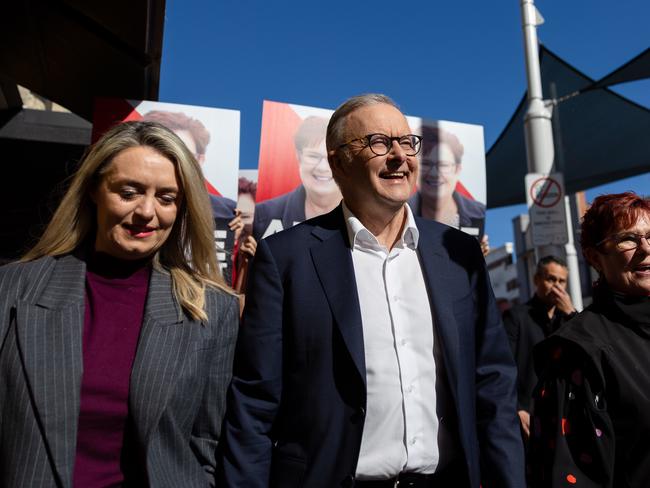 The latest YouGov poll is predicting the Albanese government will actually increase its number of seats to 84 while the Coalition will go backwards to 47. Picture: Jason Edwards / NewsWire
