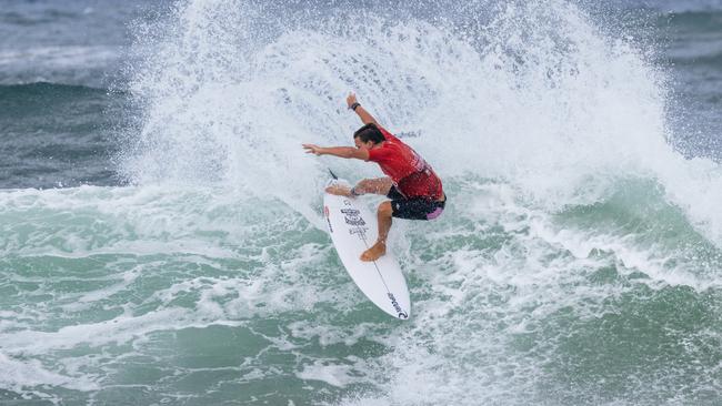 Alister Reginato of Australia surfs in Heat 3 of the Round of 16 at the Oakberry Tweed Coast Pro on February 15, 2023 at Cabarita, NSW, Australia. (Photo by Cait Miers/World Surf League)