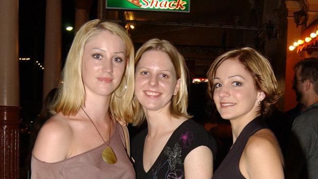 Katie Miller, Melissa Harris & Kim Miller on Flinders Street East Pic Bryan Lynch AD396050