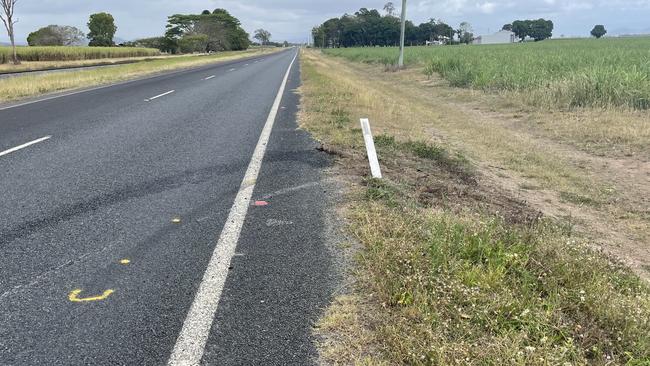 Police are investigating a fatal crash between a motorbike and vehicle on Mackay Eungella Rd at Marina early Sunday, October 29, 2023. Picture: Janessa Ekert