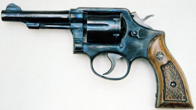 The long snub Smith and Wesson .38 hand gun used in the shooting of Veniamin. Picture: Supreme Court