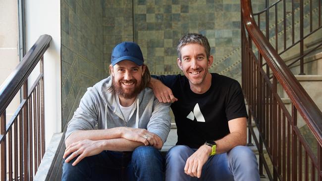 Mike Cannon-Brookes and fellow Atlassian founder Scott Farquhar.