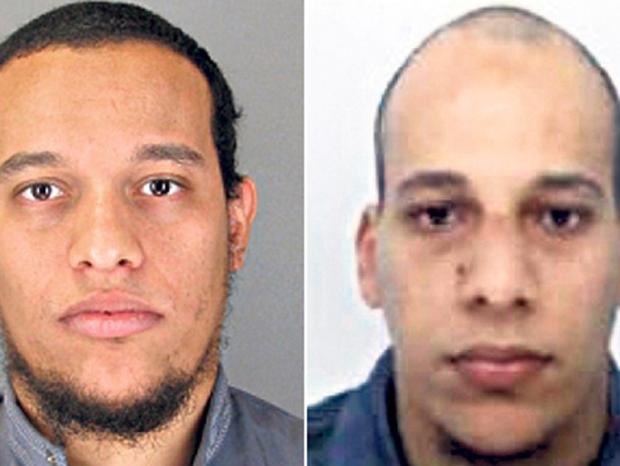 Said Kouachi (L) and Cherif and who authorities said carried out an attack at the Charlie Hebdo newspaper.