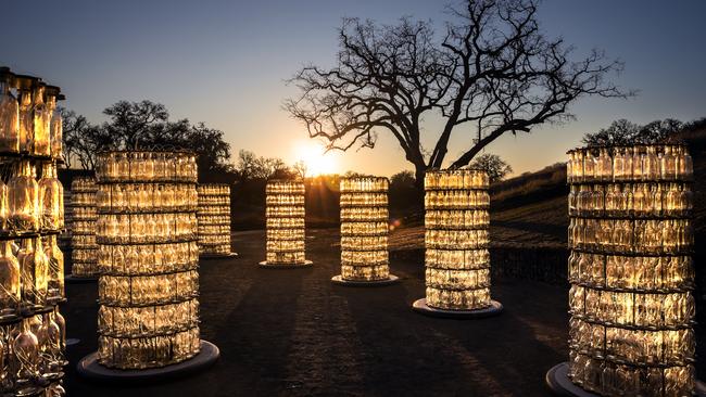 Luminous and powerfully evocative: Bruce Munro's Light-Towers. Picture: Serena Mu