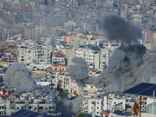 Smoke rises from the site of an Israeli air strike targeting a neighbourhood in southern Beirut amid the ongoing war between Israel and Hezbollah. Picture: AFP