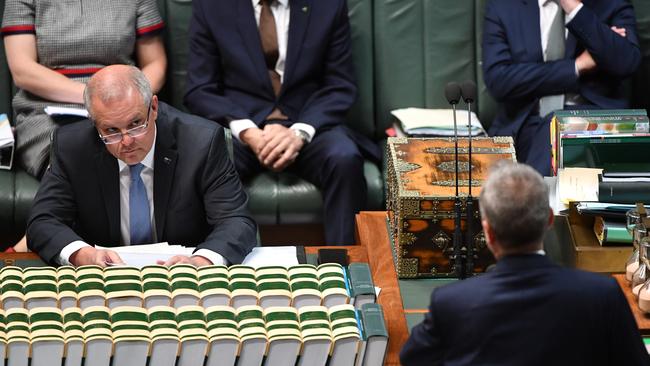 Prime Minister Scott Morrison is likely to focus on Labor’s tax plans and border security dilemma when parliament resumes today. Picture: AAP