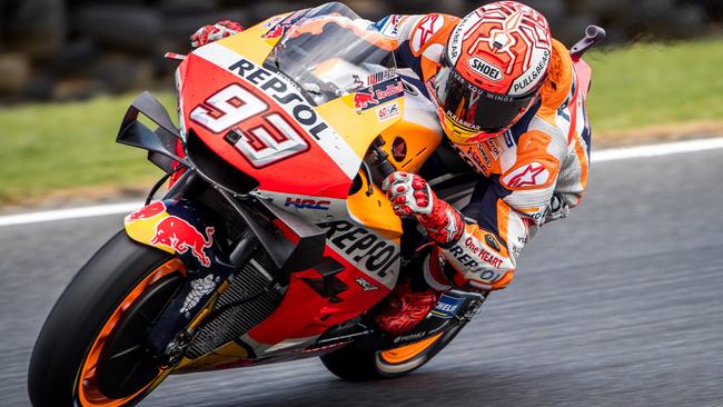 Marc Marquez streaks to victory. Picture: Jake Nowakowski