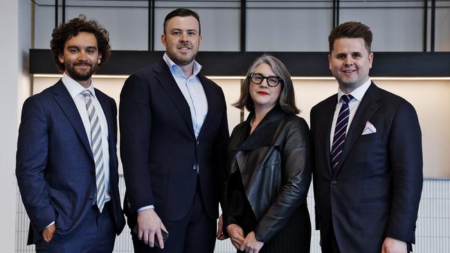 Harry Coates (l to r), Julian Wheeling, Rebecca Riant and Byron Hopkinson at the lunch. Picture: Sam Ruttyn