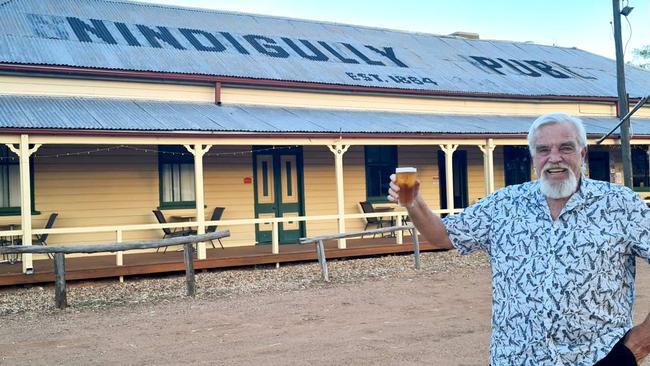 Owner of the Nindigully Pub, Steve Burns at the famous Nindigully Pub