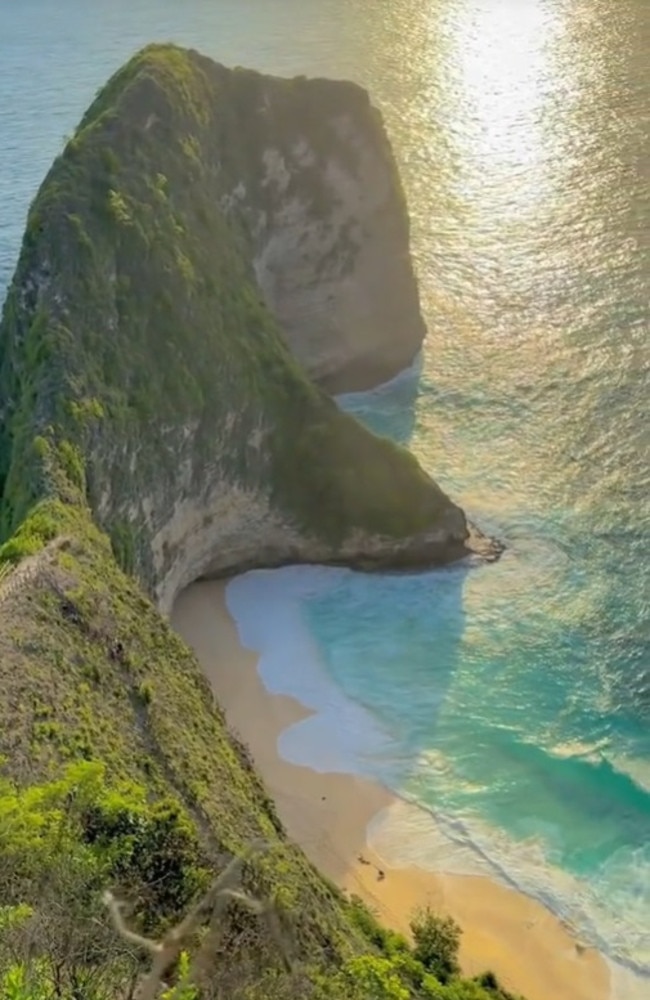 Kelingking Beach, on Nusa Penida, is regarded as the province’s most dangerous stretch of coastline. Picture: TikTok