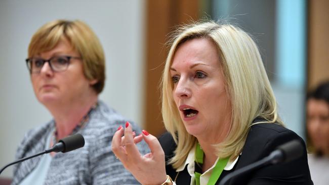 Australia Post CEO Christine Holgate during Senate Estimates hearings on Tuesday.