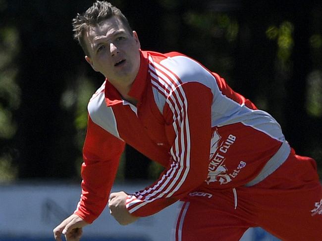 Jarryd Vernon in action during the GDCA cricket match between Gisborne and Romsey in Gisborne, Saturday, Feb. 22, 2020. Picture:Andy Brownbill