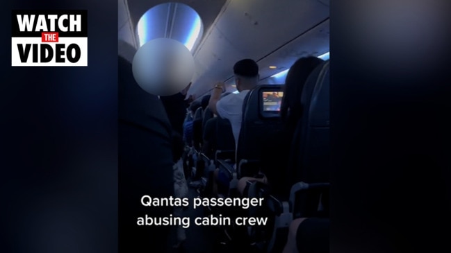 Qantas passenger clashes with attendant