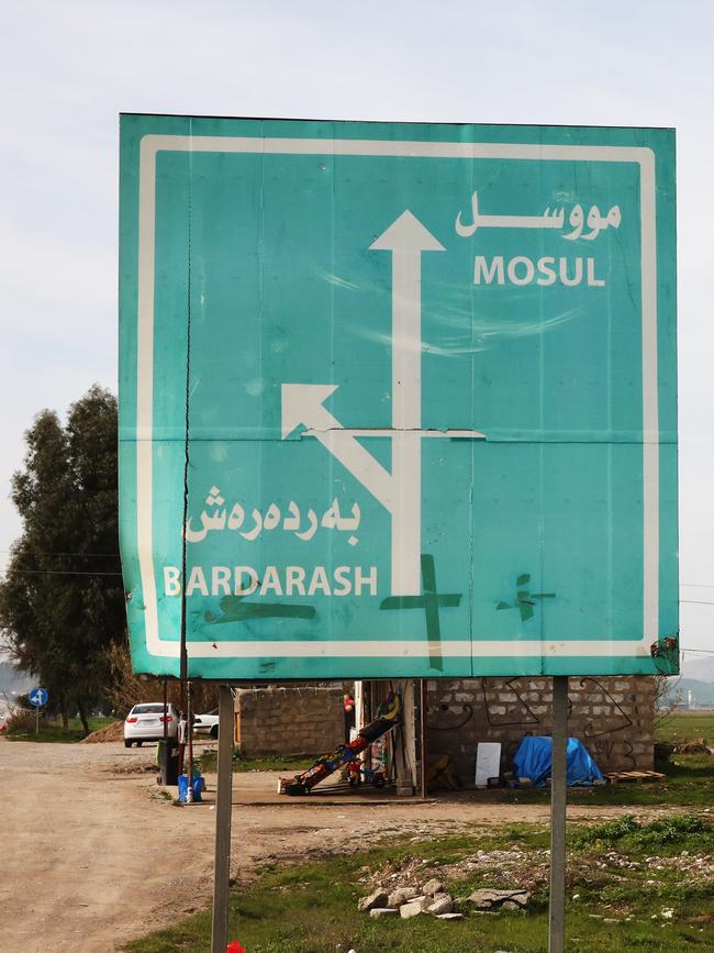 On the road to Mosul. Picture: Ella Pellegrini