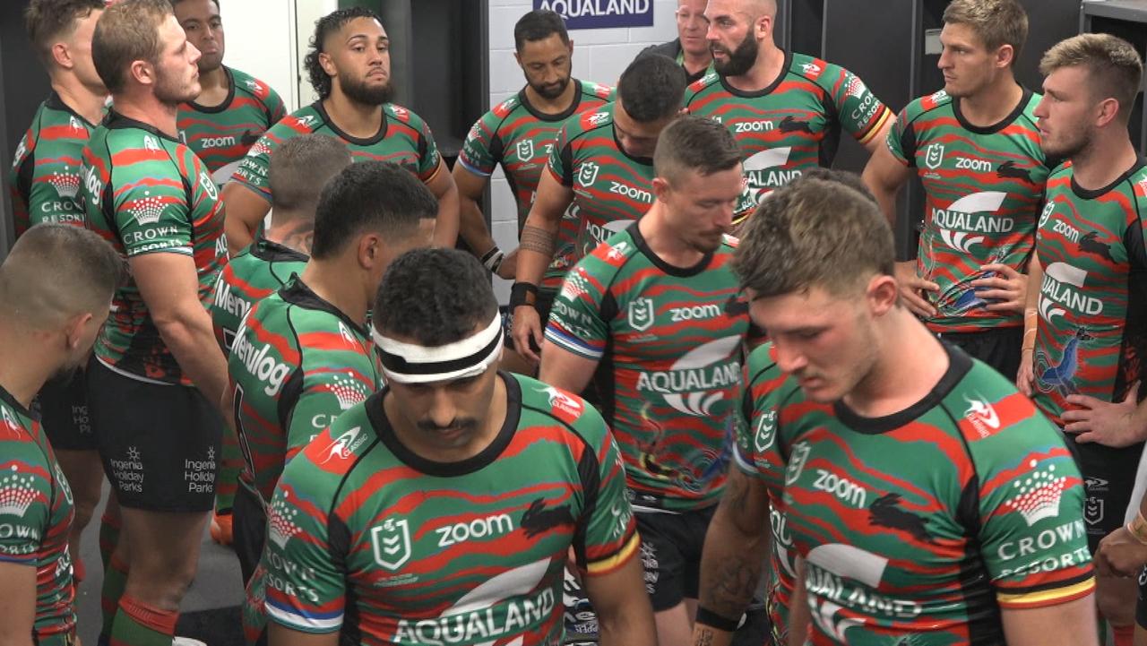 The Rabbitohs were left to themselves in the sheds.
