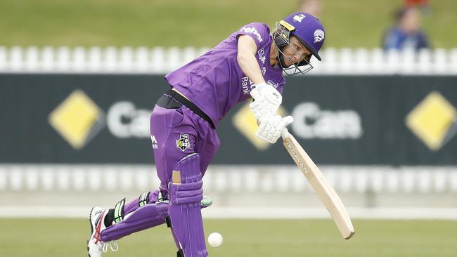 Nicola Carey of the Hurricanes bats during the Women's Big Bash League match against the Melbourne Stars. Picture: DANIEL POCKETT/GETTY IMAGES