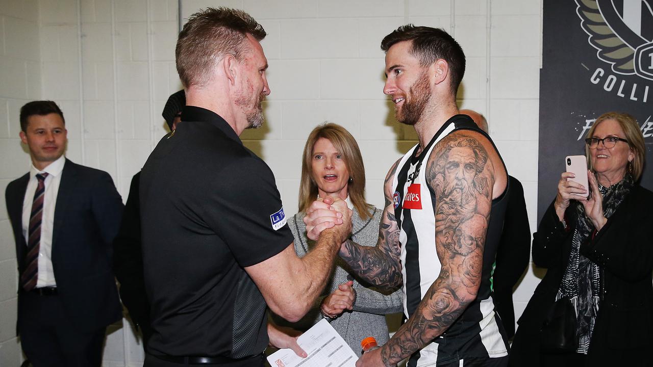 Magpies head coach Nathan Buckley has praised Jeremy Howe for his role in the Jaidyn Stephenson betting timeline.