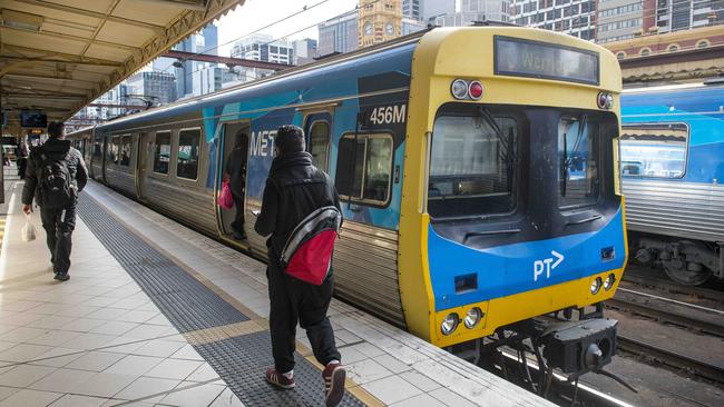 Metro Trains has improved its punctuality. Picture: Eugene Hyland