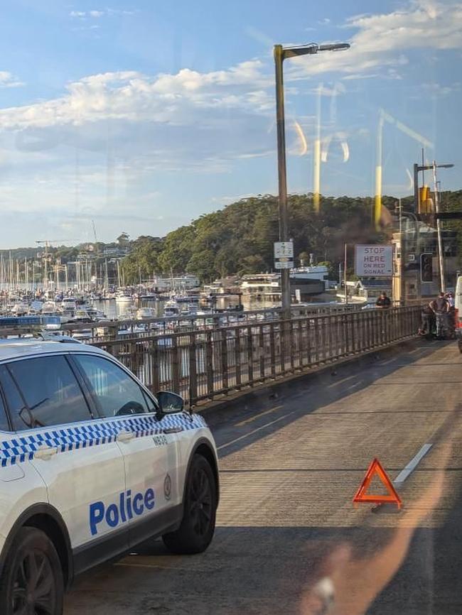 Split Bridge has been shut after a car was reportedly crushed in Manly. Picture: Facebook