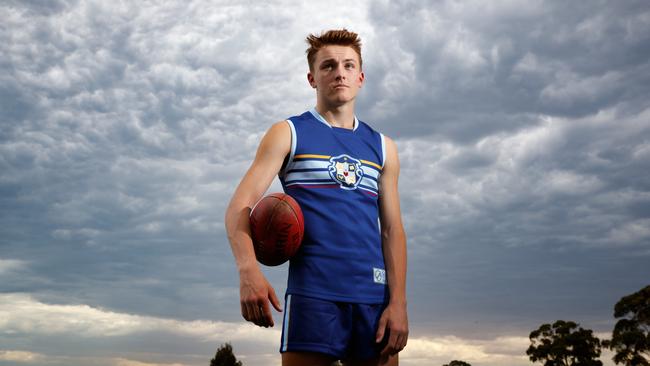 10/11/17 Sacred Heart College student and footballer Xavier Robins 15 pictured at the school. Picture by Matt Turner.