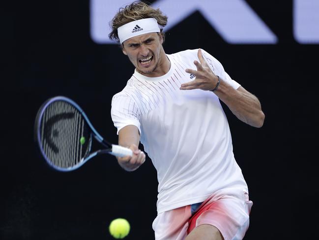 Alexander Zverev says some Australian Open players are taking the court with Covid. Picture: Getty Images