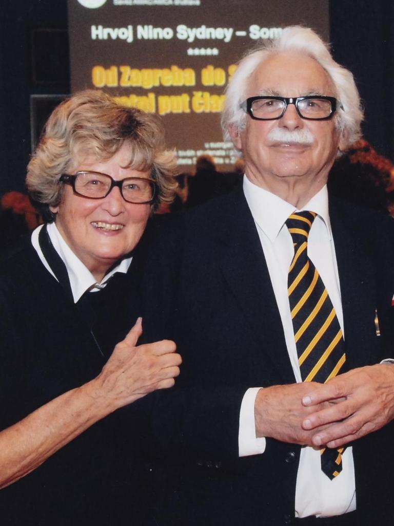 The late architect Nino Sydney with wife Vera. Picture: Supplied