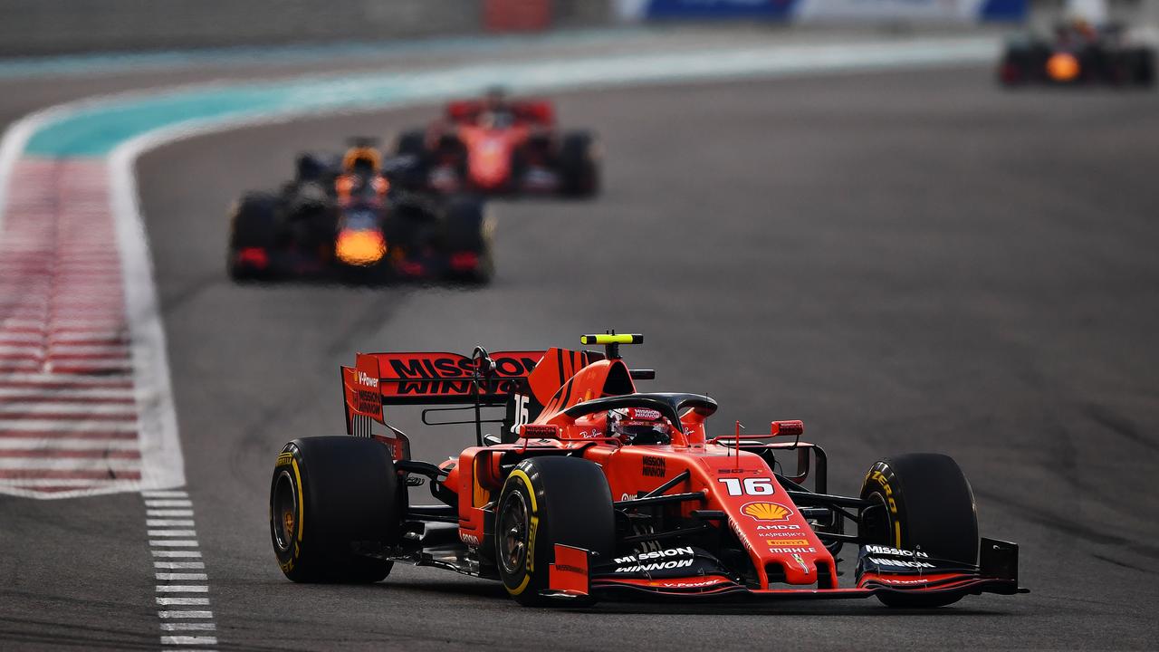 Charles Leclerc of Monaco driving the (16) Scuderia Ferrari SF90 during the F1 Grand Prix of Abu Dhabi at Yas Marina Circuit. Picture: Clive Mason/Getty Images