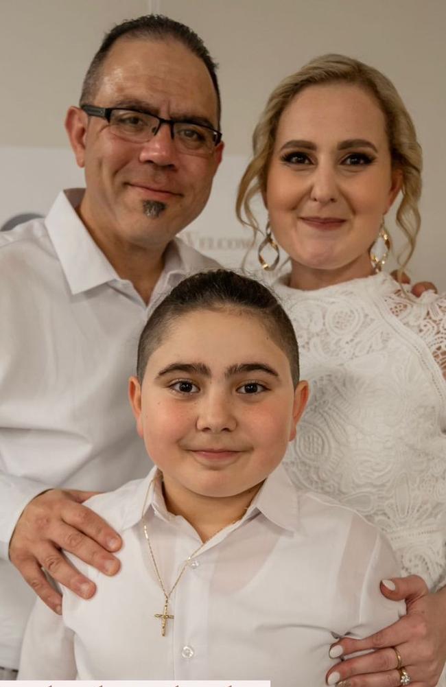 Simon and Vanessa Tadros, and their son Nicholas. Picture: Supplied