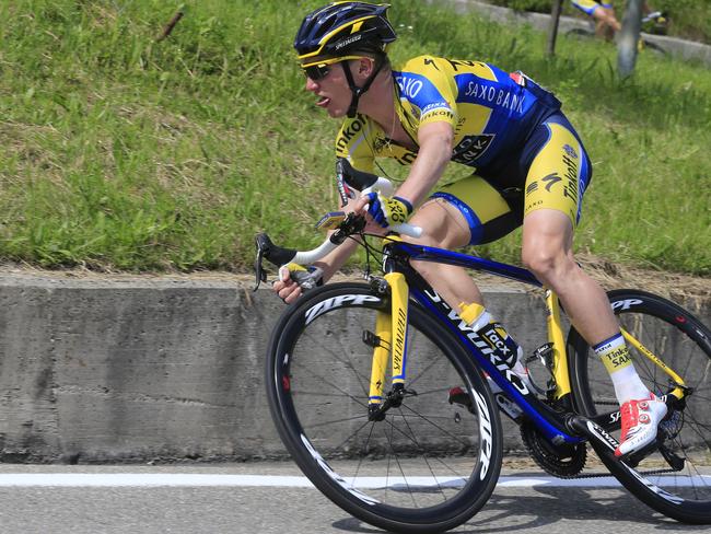 Jay McCarthy in action during the Giro d'Italia. Picture: Tinkoff-Saxo.