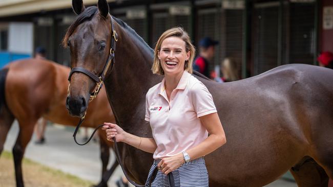 Magic Millions Ambassador Francesca Cumani in 2019. AAP Image/Glenn Hunt.